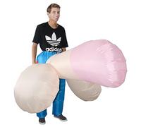 XAMOFAN Costume Gonflable adulte vêtements drôles pour la Fête de célibataire de Halloween Blow up Costume (Beige)