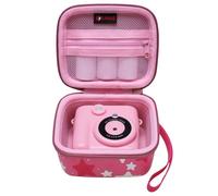 XANAD Enfant Appareil Étui pour Compatible ASTGMI/GREENKINDER/FUNKAM/GKTZ/TERRAMUS Appareil Photo instantané Numérique avec Filles Garçons de 3-12 Ans Housse (Étoile de Rose)