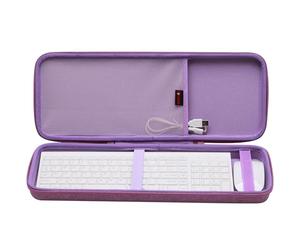 XANAD Étui clavier 75 % 84 touches pour Keychron K2 Version 2/K2/Q1/V1, ASUS ROG Azoth 75%, Aula F75 Pro, Redragon K673 Pro (violet) - Intérieur : 43,4 x 15,5 x 3,3 cm