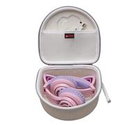XANAD Étui Housse pour iClever BTH21 / HS20 / HS25 / BTH13 / BTH24 / HS19 / SOHAANYY/Xunpuls/VuyKoo Casque Enfant Bluetooth sans Fil Casque Cat Pliable (Blanc)