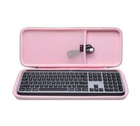 XANAD Étui rigide pour clavier éclairé sans fil Logitech MX Keys/MX Keys Advanced MIC (Rose) - Intérieur : 43,7 x 15,7 x 3 cm