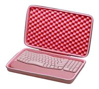 XANAD Étui rigide pour clavier ergonomique sans fil Logitech Wave Keys MK670 (Rose) - Intérieur : 38,4 x 23,4 x 4,8 cm