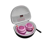 XANAD Étui Rigide pour JBL Junior 470NC / JR460NC Casque Enfant sans Fil Bluetooth Rose, Housse Protection avec Filet Rangement Accessoires, pour Fille Garçon Cadeau Anniversaire Rentrée Voyage (Noir)