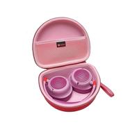XANAD Étui Rigide pour JBL Junior 470NC / JR460NC Casque Enfant sans Fil Bluetooth Rose, Housse Protection avec Filet Rangement Accessoires, pour Fille Garçon Cadeau Anniversaire Rentrée Voyage (Rose)