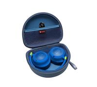 XANAD Étui Rigide pour JBL Junior 470NC / JR460NC Casque Enfant sans Fil Bluetooth Rose, Housse Protection avec Filet Rangement Accessoires, pour Fille Garçon Cadeau Anniversaire Rentrée Voyage (Bleu)