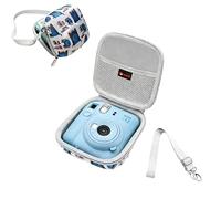 XANAD Housse de Protection pour Fujifilm Instax Mini 12/11 caméra et Recharge （Bleu）