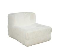 Xandra fauteuil pouf compressé en velours beige