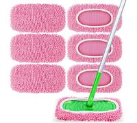 Xanewza Lot de 6 Chiffons Réutilisables Compatibles avec Swiffer Balai, Lavables et Durables, Microfibres pour Swiffer Sweeper Mop, Chiffons pour Nettoyage à Usage Sec et Humide