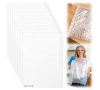 XANGNIER Lot de 10 sacs de nettoyage pour grille de four avec ouverture latérale à fermeture éclair, 70,6 x 49,5 cm, pas de nettoyant inclus, sacs de nettoyage réutilisables et étanches pour grille