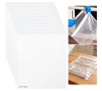 XANGNIER Lot de 10 sacs de nettoyage pour grille de four sans frottement, 69,8 x 49,8 cm, pas de nettoyant inclus, simples à utiliser, pas de mains désordonnées, réutilisables, étanches, pour grille