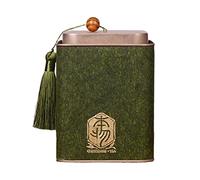 XANHOY Boîte carrée en fer blanc avec couvercle pour thé vert, boîte de rangement pour thé, feuilles en vrac