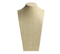 XANHOY Buste de mannequin en lin pour femme - Présentoir à bijoux - Support pour collier - Support à bijoux - Chevalet