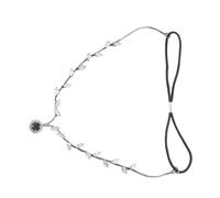 XANHOY Chaîne de front brillante avec pendentif - Bijou de front bohème pour femme - Pour bal de fin d'année, fête bohème - Bandeau bohème pour femme, Argenté.