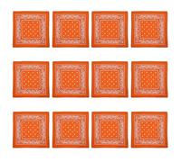 XANHOY Lot de 12 bandanas Hiphop - Foulard imprimé occidental - Pour femme - Festival de musique - Écharpe de soirée dansante