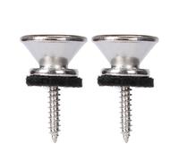 XANHOY Lot de 2 boutons de sangle de guitare en métal avec vis de montage et coussins en feutre