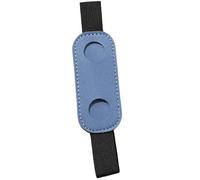 XANHOY Pochettes à stylos avec bande élastique en cuir synthétique pour cahier, agendas, classeurs et livres, bleu, 9*3.8 cm