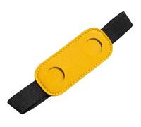 XANHOY Pochettes à stylos avec bande élastique en cuir synthétique pour cahier, agendas, classeurs et livres, jaune, 9*3.8 cm