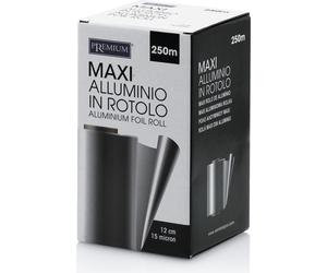 XanitaliaPro Maxi rouleau de papier aluminium Jumbo 250 m x 12 cm, 15 my