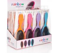 XanitaliaPro Rainbow brosse démêlante présentoir à 12 brosses en 4 couleurs différentes
