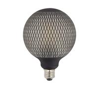 Xanlite Ampoule Déco Aspect Filet Noir G125 Culot E27 - Ampoule Vintage E27 LED Angle Éclairage 320° - Ampoule LED E27 Vintage 4W 180 Lm - Ampoule Globe E27 LED Lumière Blanc Chaud - RFDEB125GRAPHLO