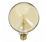 Xanlite Ampoule LED E27 Globe G125 Culot E27 - Ampoule Vintage Filament E27 LED Angle D'Éclairage 320° - Ampoule E27 Eclairage LED 3 8W Équivalant 30W - Lumière Blanche Chaude 350 Lm - RFDE400B125A