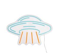 Xanlite, Applique murale néon soucoupe volante, USB filaire, Bleu et orange