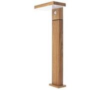 Borne Solaire 50cm Ip44 600 Lumens - D?Tecteur De Mouvements - 3 Modes De Fonctionnement - Finitions Bois