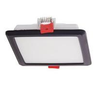 Xanlite - Downlight Carré - Spot LED extra plat encastrable - cons. 6W/800 lumens - CCT 3000K/4000K/6500K - Blanc/Noir - DOP400CCCT BLANC