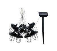 Guirlande Solaire Industrielle 5m Ip44 - 10 Boules - M?Tal - Noir Noir