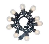 Xanlite, Guirlande LED Intégrée Filament Extensible 5M ST64, 10 Ampoules Vintage IP44 Résistante aux Intempéries, Éclairage Blanc Chaud 2700K, pour Extérieur