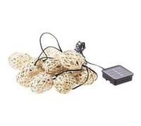 Xanlite - GRL5NAT - Guirlande solaire Naturelle - 5m - IP44 - 10 Ampoules - Rotin