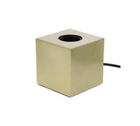 Xanlite, Lampe à Poser Cube en Métal Couleur Laiton, Culot E27, Design Élégant et Minimaliste, Éclairage Pratique et Durable pour Intérieur
