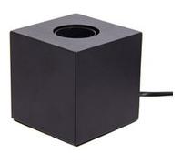 Xanlite, Lampe à Poser Cube en Métal Noir, Culot E27, Design Moderne et Élégant, Éclairage Pratique pour Bureau ou Salon, Ambiance Contemporaine