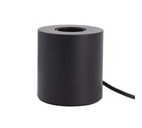 Xanlite, Lampe à Poser Cylindrique en Métal Noir, Culot E27, Design Moderne pour Intérieur, Éclairage Élégant et Pratique, Idéale pour le Bureau ou le Salon