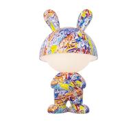 Xanlite - Lampe à Poser LED Artlite - Tactile - USB Rechargeable - RVB et Blanc Chaud - Ø 100 x 200 mm - Intensité Réglable - Autonomie 8H - Motifs Graffiti - Usage Intérieur