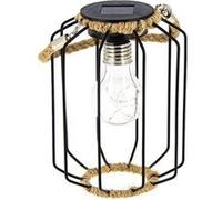 Xanlite - Lanterne Solaire IP44 Blanc chaud Métal et corde 6h d'autonomie - SORETRO4 NOIR G