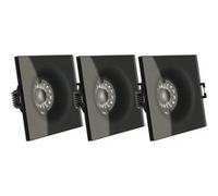 Xanlite - Lot 3 Spots GU10 50W 4000K Carré Noir IP44 - PAK3SP50CIP44NCW NOIR G