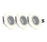 Xanlite - Lot 3 Spots GU10 conso. 4W eq. 50W 2700K Rond orientable Blanc IP20 - PACK3SP50RAB BLANC G
