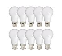 Xanlite Lot de 10 Ampoules LED A60 Opaques avec Culot B22, 806 Lumens, Équivalence 60W, Température 4000K, Blanc Neutre, Lumière Naturelle pour Bureau, Cuisine ou Salon