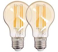 Xanlite - Lot de 2 ampoules à filament LED A60 Globe ambrées, culot E27, 806 Lumens, conso. 9W éq. 60W, Blanc chaud - PACK2RFDE800GA blanc G