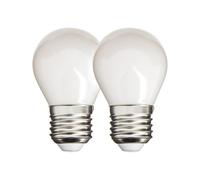 Xanlite - Lot de 2 Ampoules Filament LED P45 Opaques - Culot E27-470 Lumens - Équivalence 40W - 4000K - Blanc Neutre - Éclairage Moderne et Économique