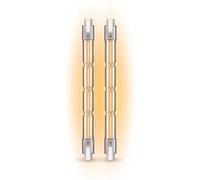 Xanlite - Lot de 2 ampoules halogènes culot R7S, 118mm, 2200 Lumens, équivalence 138 W, 2900 Kelvins, Dimmable - PACK2HR7S118118W TRANSPARENT G