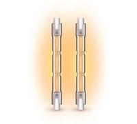 Lot de 2 ampoules halogènes culot R7S, 78mm, 2216 Lumens, 2900 Kelvins, Blanc chaud Dimmable