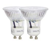 Xanlite - Lot de 2 ampoules LED spots au culot GU10, 5W cons. (50W eq.), lumière blanche neutre - PACK2VG50SCW TRANSPARENT G