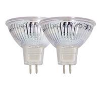 Xanlite - Lot de 2 ampoules SMD LED Spot MR16, culot GU5.3, 345 Lumens, conso. 5W (eq. 35W), 2700K, Blanc chaud - PACK2VM35S TRANSPARENT G