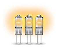 Lot de 3 ampoules halogènes culot G4, 375 Lumens, 2900 Kelvins, Blanc chaud, Dimmable