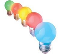 Xanlite Lot De 5 Ampoules LED E27 RVB Culot E27 - Ampoule LED E27 Spécial Extérieur IP20 - Ampoule E27 Eclairage LED Compatible Avec Guirlandes Electriques - Ampoule E27 LED 1,2W - PACK5EEGRLPRVBJR