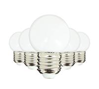 Xanlite Lot De 5 Ampoules LED E27 RVB Culot E27 - Ampoule LED E27 Spécial Extérieur IP20 - Ampoule E27 Eclairage LED Compatible Avec Guirlandes Electriques - Ampoule E27 LED 1,2W - PACK5EEGRLPRVBJR
