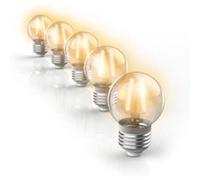 Xanlite - Lot de 5 Ampoules LED 'Vintage', Culot E27, Blanc Chaud, Spécial Extérieur (IP45) - PACK5RFDV400PA BLANC G