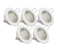 Xanlite PACK5SP50ABCW Lumineux Lampe encastrable Plafond-Lot de 5 Spots encastrés Ampoules LED GU10 incluses-Blanc Neutre-PACK5SP50ABCW 50 W